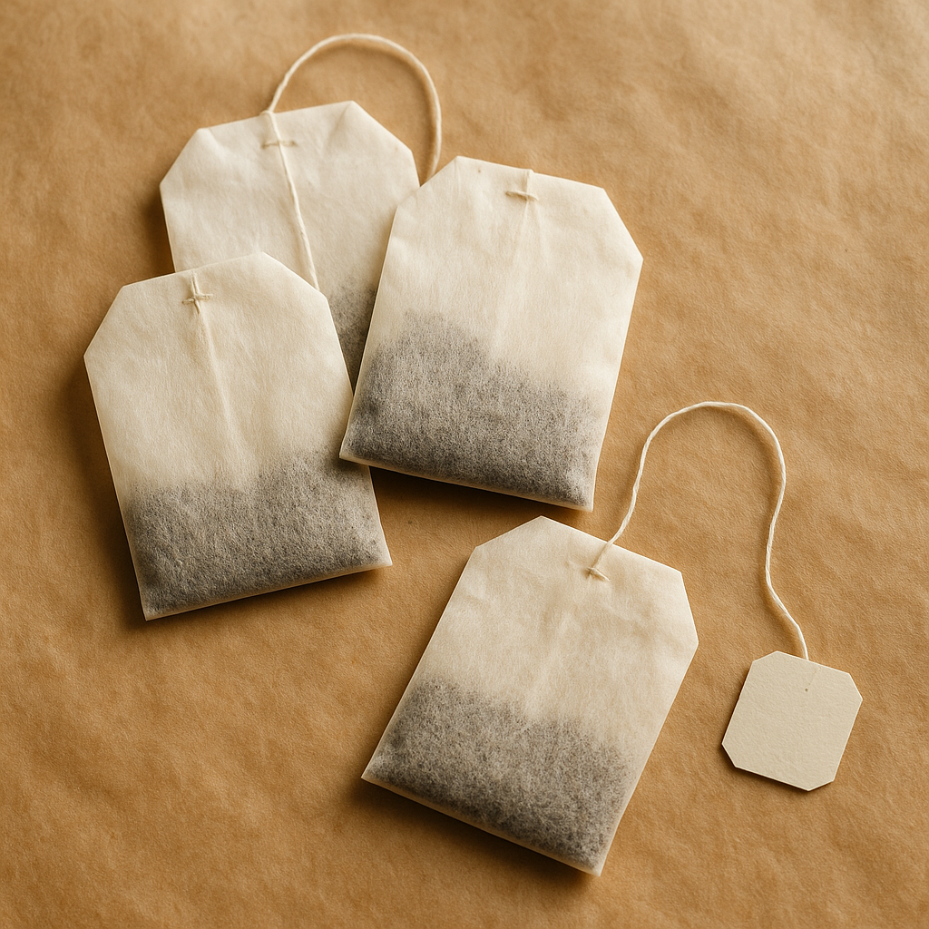 Chamomile and mint herbal tea bags