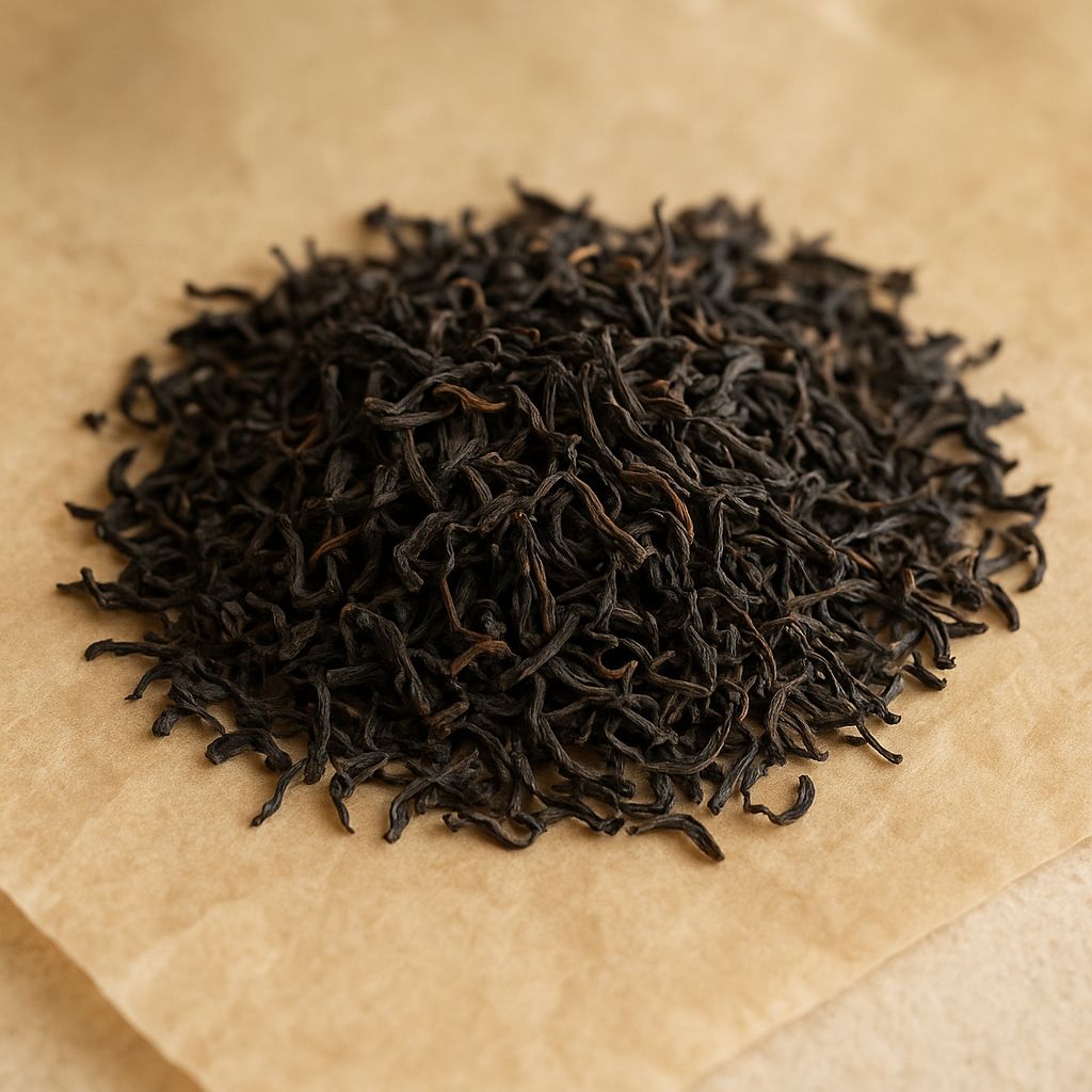 Organic Assam black tea leaves