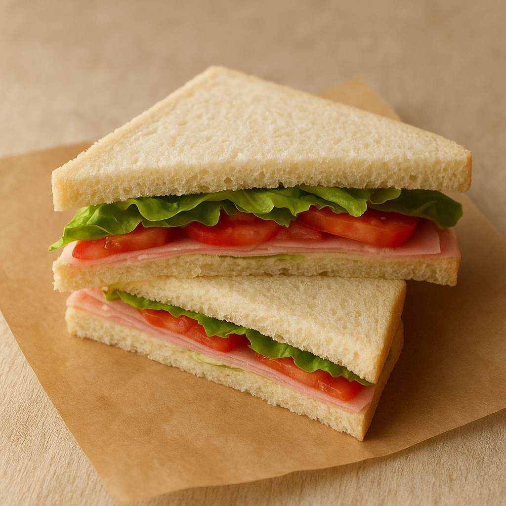 Soft white sandwich bread slices
