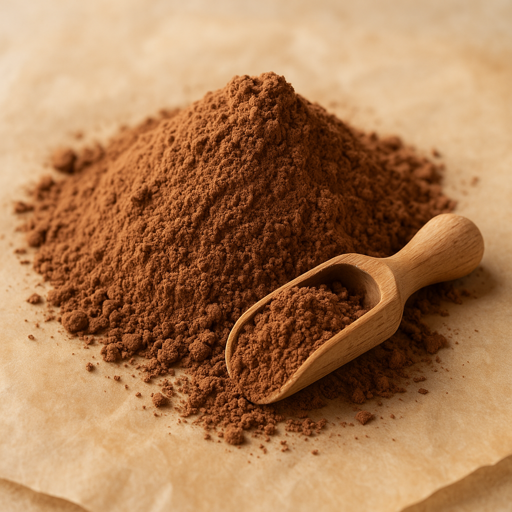 Chocolate flavored plant powder