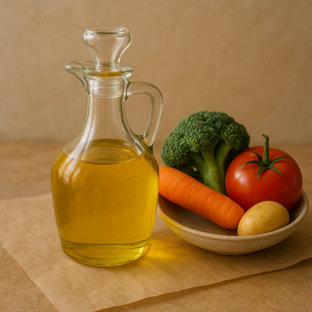 Bottle of vegetable oil