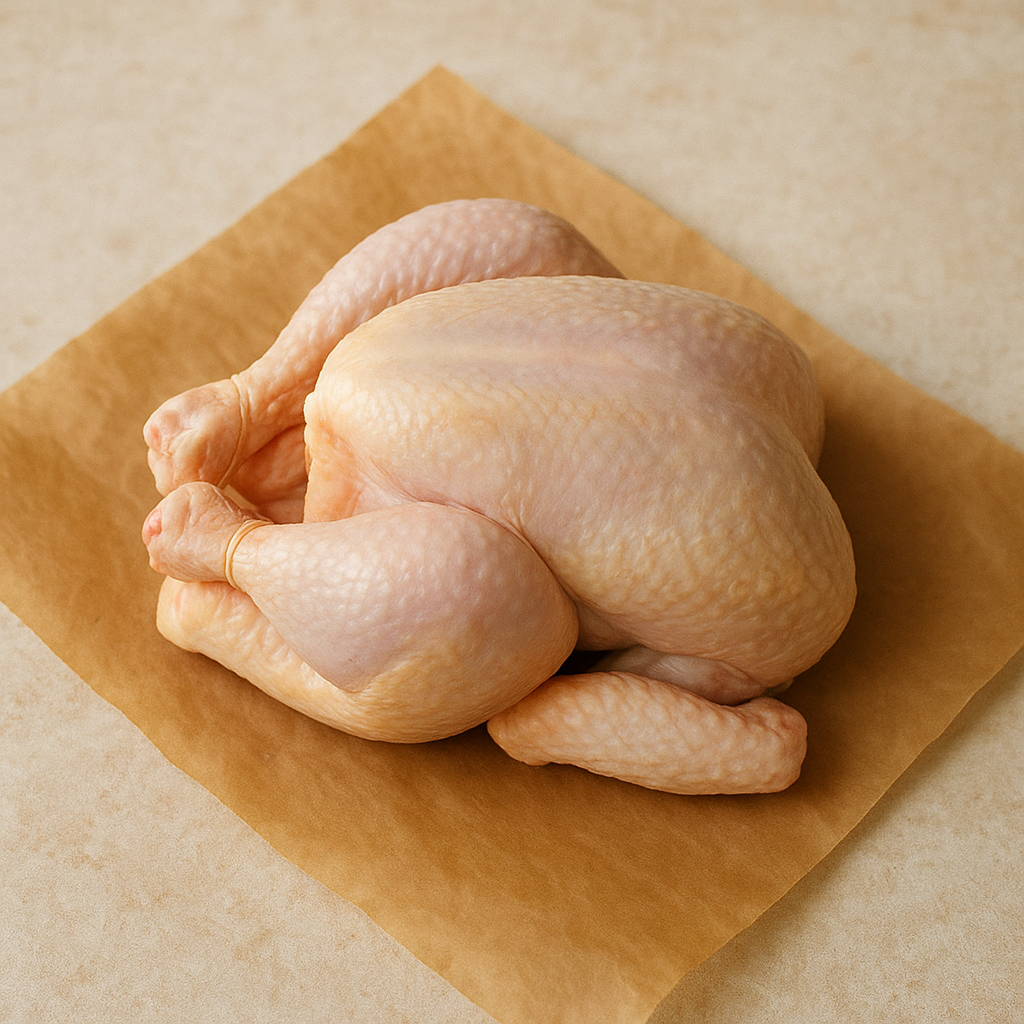 Whole black chicken