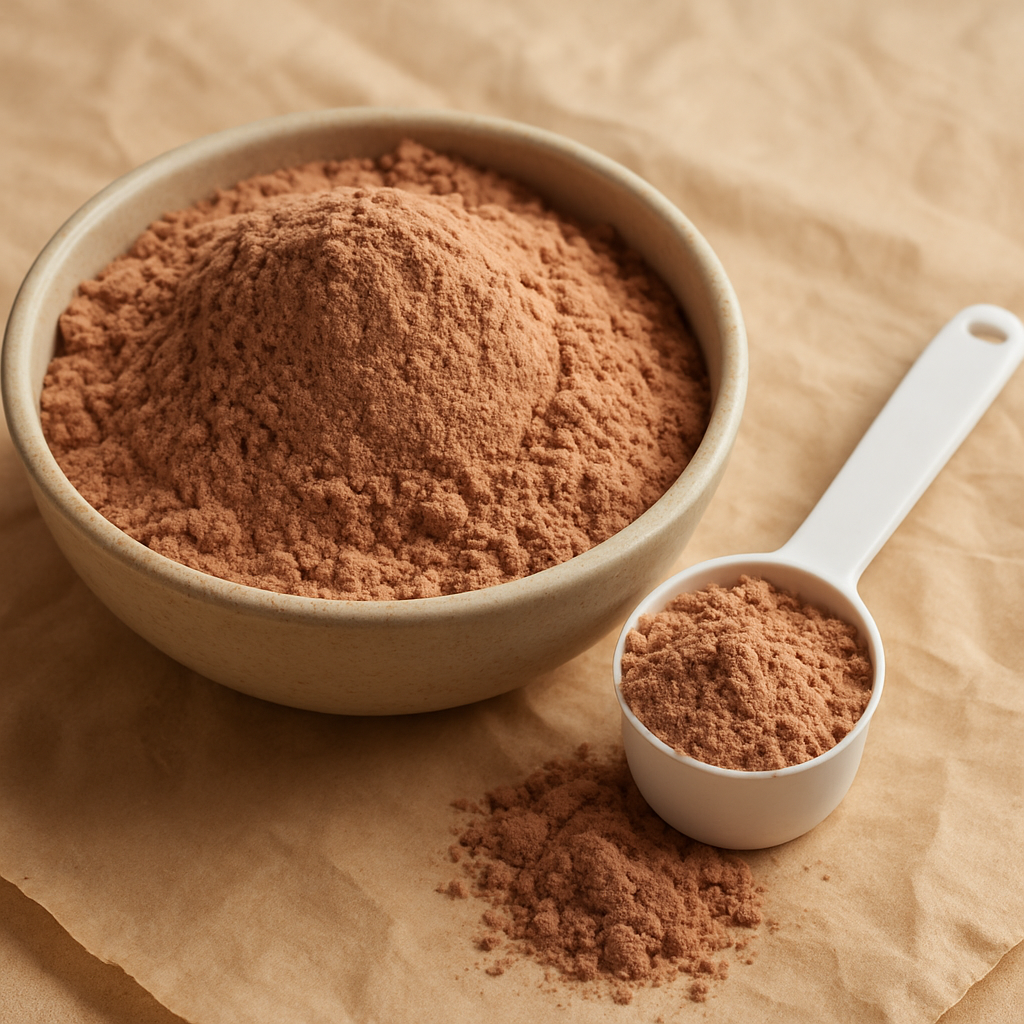 Chocolate flavored whey powder