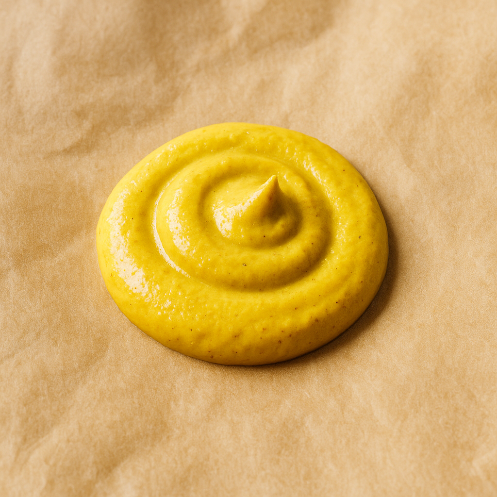A bottle of yellow mustard